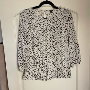 Ann Taylor Black and White Blouse- size small